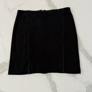Laundry by Shelli Segal Quilted Texture Pencil Skirt Womens Size 12 Black Career